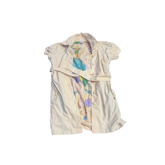 Disney Store Womans Size XL Trench Coat Tinker Bell button down - Picture 1 of 10